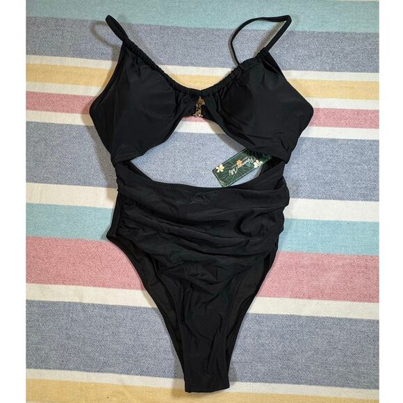 Blooming Jelly Other - Blooming Jelly Black Cutout One-Piece Swimsuit - Size Medium